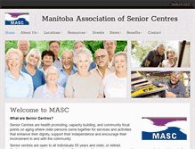 Tablet Screenshot of manitobaseniorcentres.com